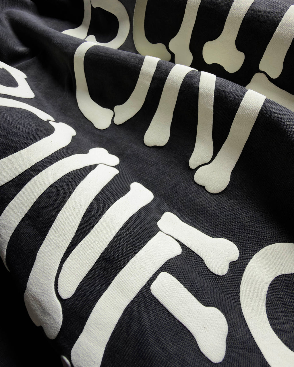 Built on Bones Boxy Hoodie – Vintage Black by BUYA BOUTIQUE