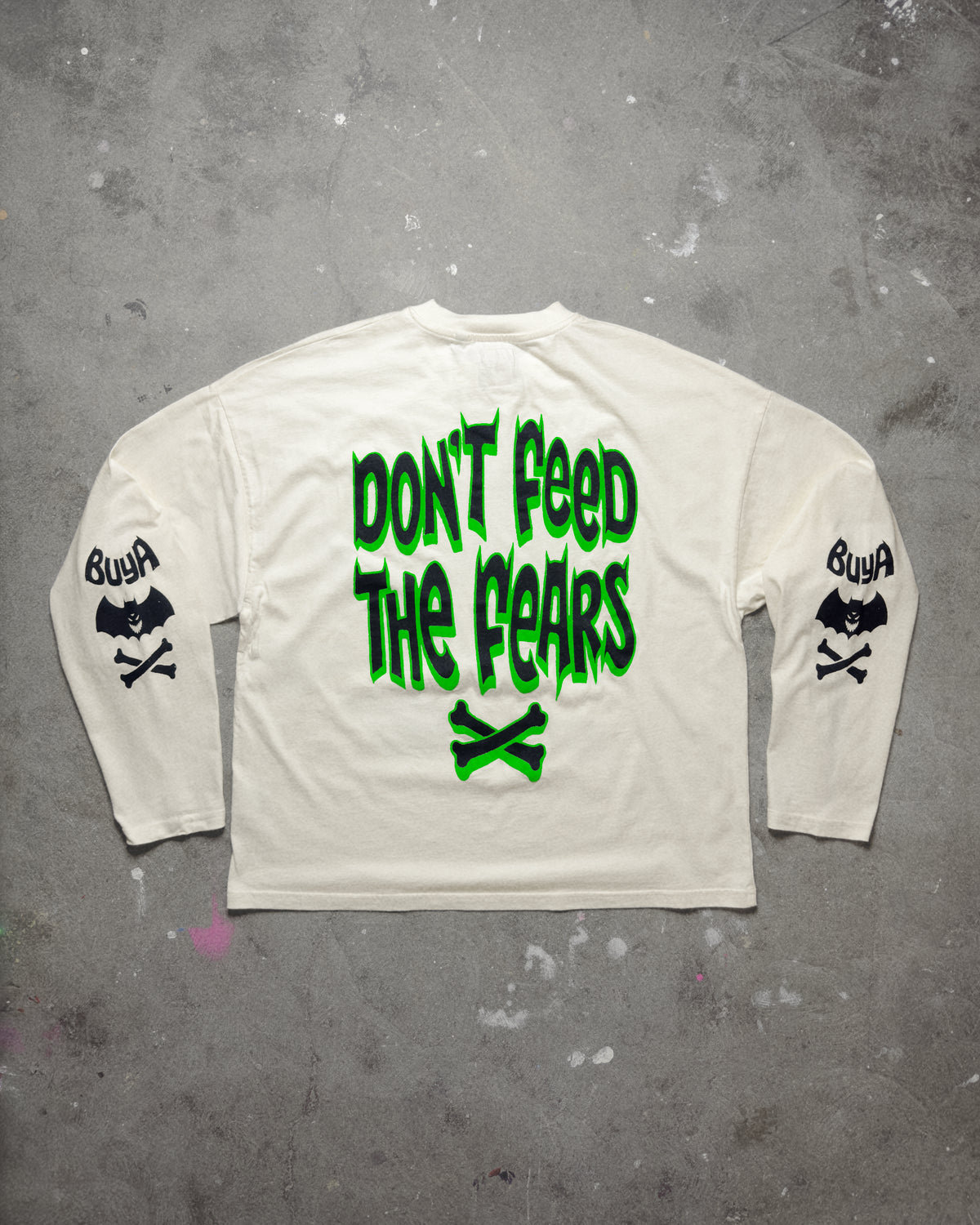 Don’t Feed the Fears Longsleeve – Natural White by BUYA BOUTIQUE