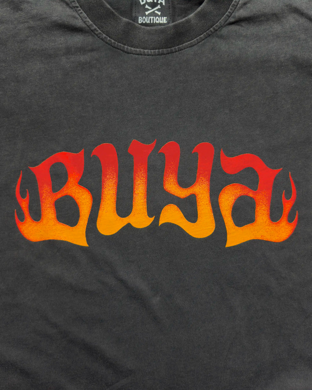 Up in Flames Long Sleeve Vintage Black
