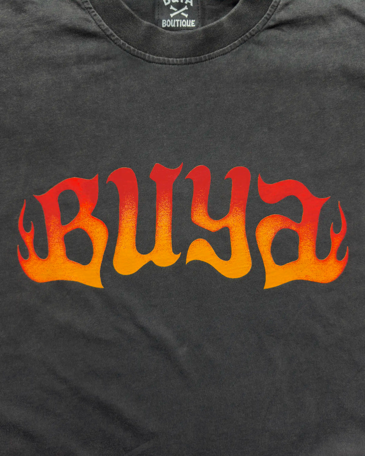 Up in Flames Long Sleeve Vintage Black