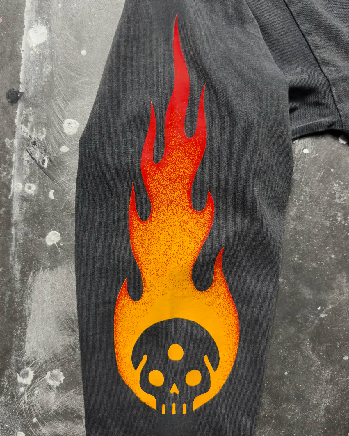 Up in Flames Long Sleeve Vintage Black